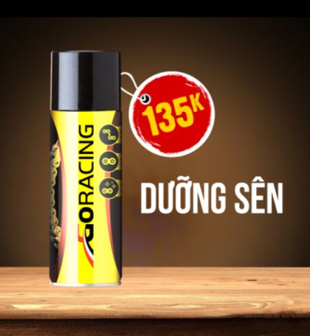 Chai xịt bôi trơn sên GoRacing